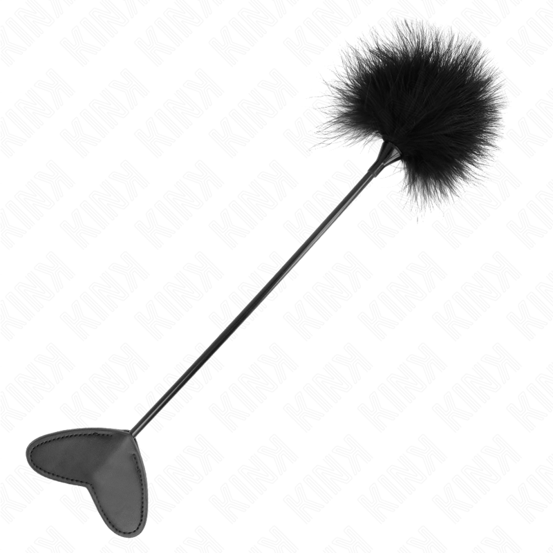 KINK - TICKLE FEATHERS WITH HEART PADDLE 31 CM - NOCTURNA DESIRES