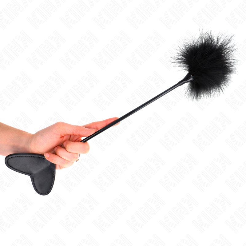 KINK - TICKLE FEATHERS WITH HEART PADDLE 31 CM - NOCTURNA DESIRES