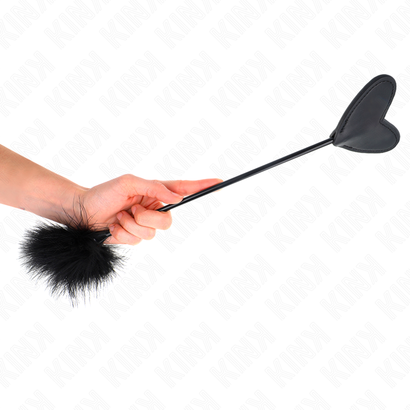 KINK - TICKLE FEATHERS WITH HEART PADDLE 31 CM - NOCTURNA DESIRES