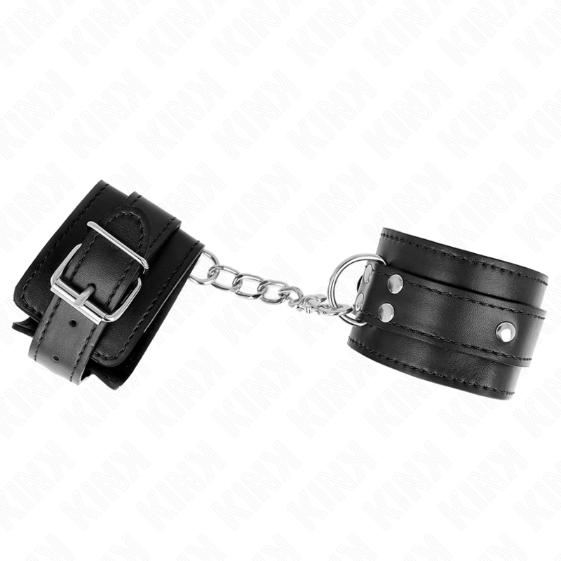 KINK - 3 D-RING WRIST RESTRAINTS ADJUSTABLE BLACK 17.5-25 CM X 6 CM - NOCTURNA DESIRES