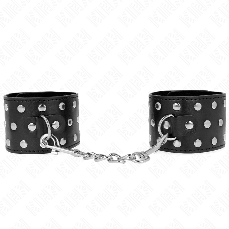 KINK - PUNK WRIST RESTRAINTS ADJUSTABLE 19-24 CM X 5.5 CM - NOCTURNA DESIRES