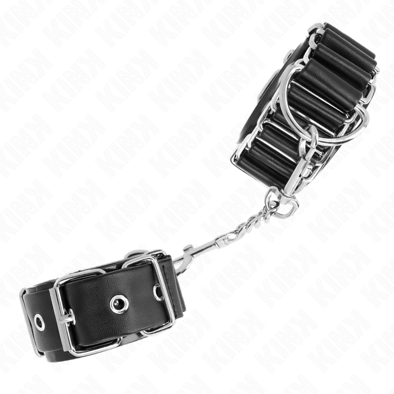 KINK - HINGE-LIKE THIN WRIST RESTRAINTS BLACK ADJUSTRABLE 16-22 CM X 3.5 CM - NOCTURNA DESIRES