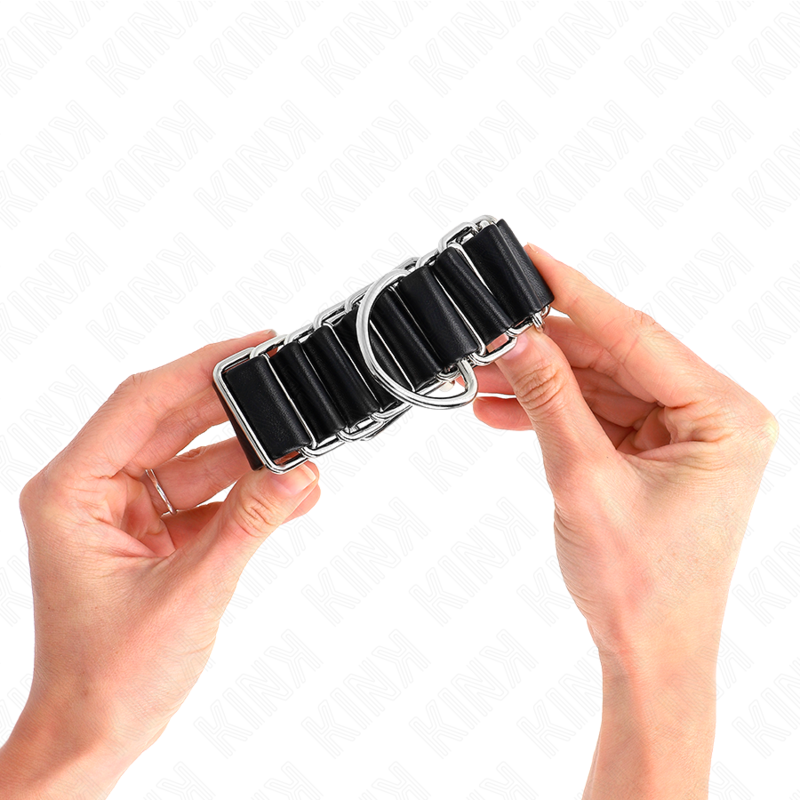 KINK - HINGE-LIKE THIN WRIST RESTRAINTS BLACK ADJUSTRABLE 16-22 CM X 3.5 CM - NOCTURNA DESIRES