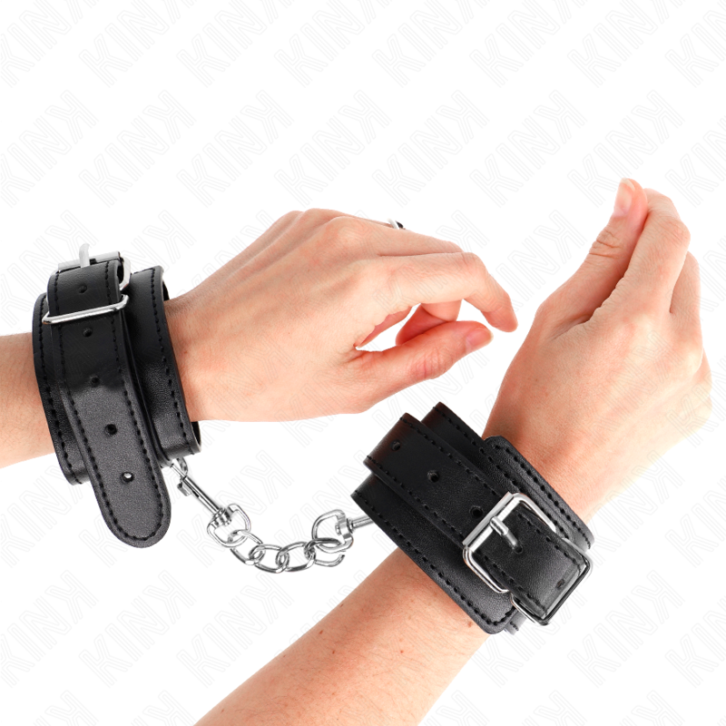 KINK - THIN WRIST RESTRAINTS BLACK ADJUSTABLE 21-33 CM - NOCTURNA DESIRES