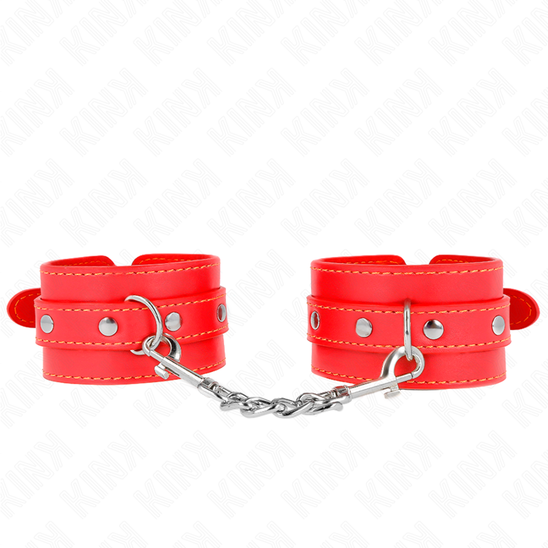 KINK - THIN WRIST RESTRAINTS RED ADJUSTABLE 21-33 CM - NOCTURNA DESIRES