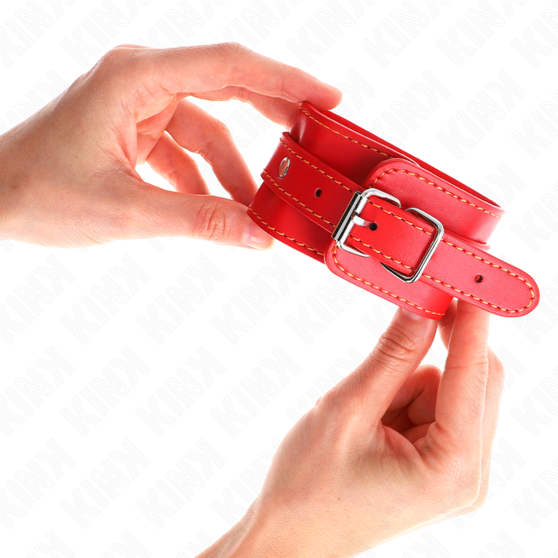KINK - THIN WRIST RESTRAINTS RED ADJUSTABLE 21-33 CM - NOCTURNA DESIRES