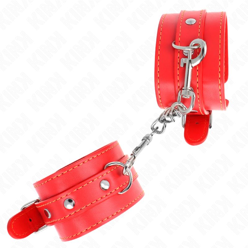 KINK - THIN WRIST RESTRAINTS RED ADJUSTABLE 21-33 CM - NOCTURNA DESIRES