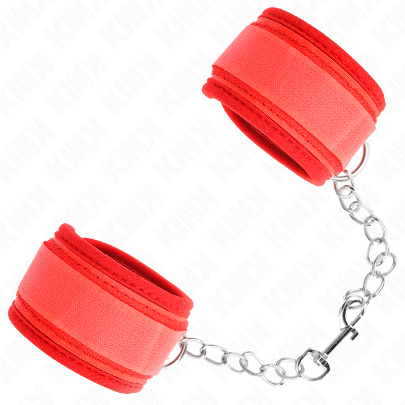 KINK - NEOPRENE WRIST RESTRAINTS RED 42 X 5 CM - NOCTURNA DESIRES