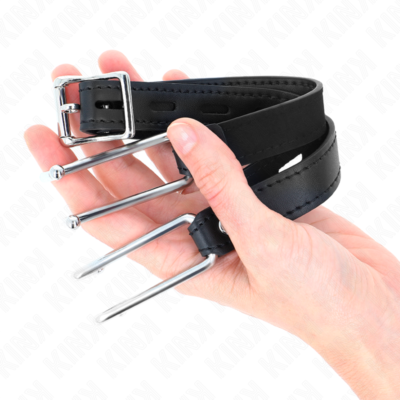 KINK - METAL HOOK GAG 11.5 CM WITH LEATHERETTE STRAP ADJUSTABLE 39-58 CM X 2 CM - NOCTURNA DESIRES