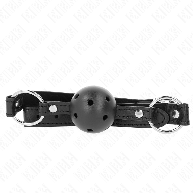 KINK - HOLLOW HARD BLACK BALL 4.5 CM GAG MODEL 1 63.5 X 2 CM - NOCTURNA DESIRES
