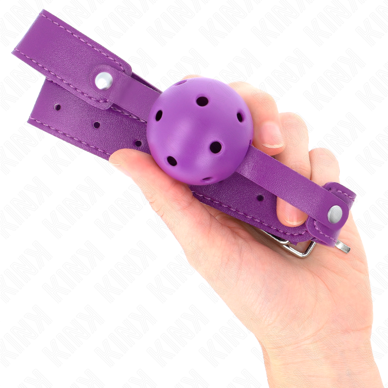 KINK - PURPLE BREATHABLE BALL 4.5 CMGAG 65 x 2.5 CM - NOCTURNA DESIRES