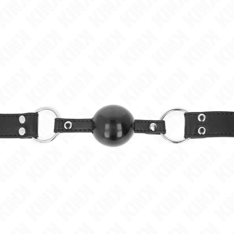 KINK - SOFT AND SOLID BALL 4 CM GAG WITH LEATHERETTE STRAP 62 x 2.5 CM ADJUSTABLE 42-58 CM - NOCTURNA DESIRES