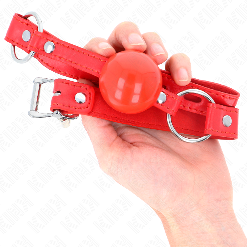 KINK - TPE BALL 4 CM GAG WITH ROJO LOCK 60 x 2 CM - NOCTURNA DESIRES