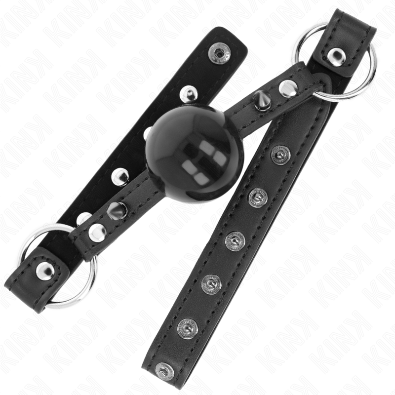 KINK - BALL 4 CM GAG WITH TIP RIVET AND SNAP LOCK 65 x 2 CM - NOCTURNA DESIRES