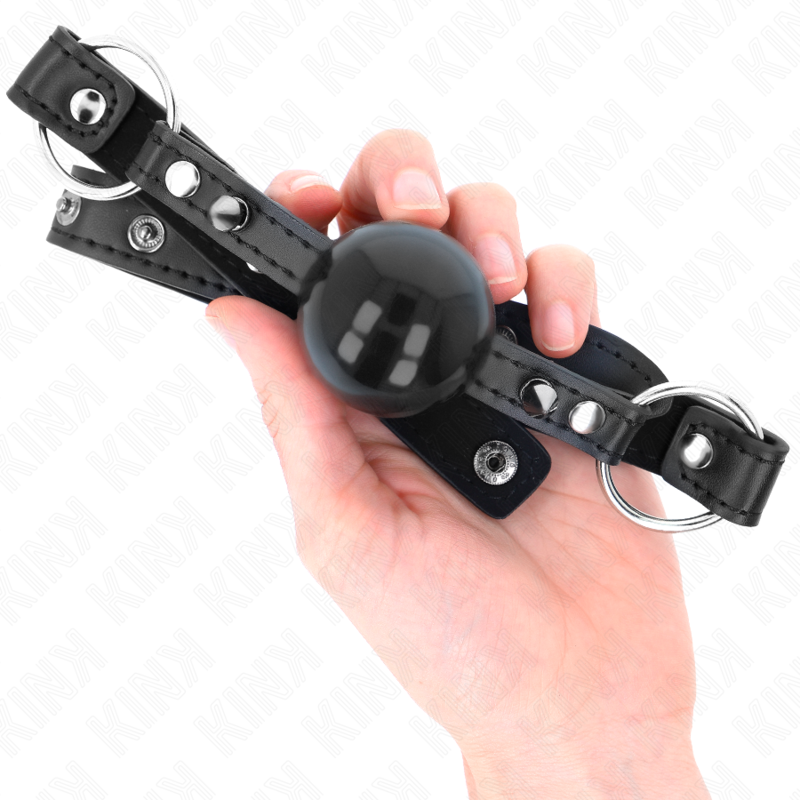 KINK - BALL 4 CM GAG WITH TIP RIVET AND SNAP LOCK 65 x 2 CM - NOCTURNA DESIRES