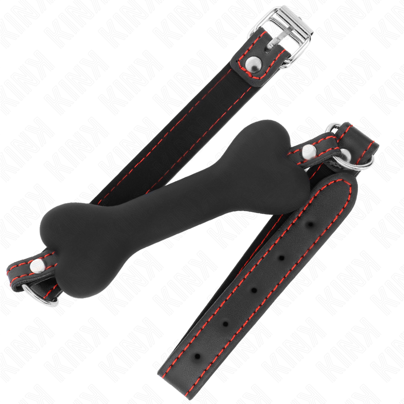 KINK - BLACK BONE 12 CM GAG 63 x 2 CM - NOCTURNA DESIRES