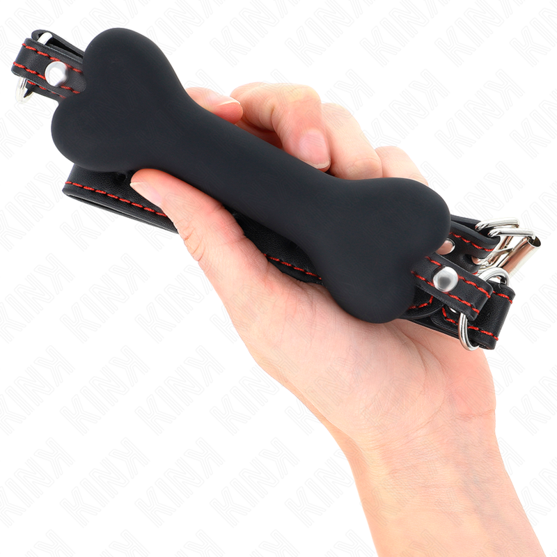 KINK - BLACK BONE 12 CM GAG 63 x 2 CM - NOCTURNA DESIRES