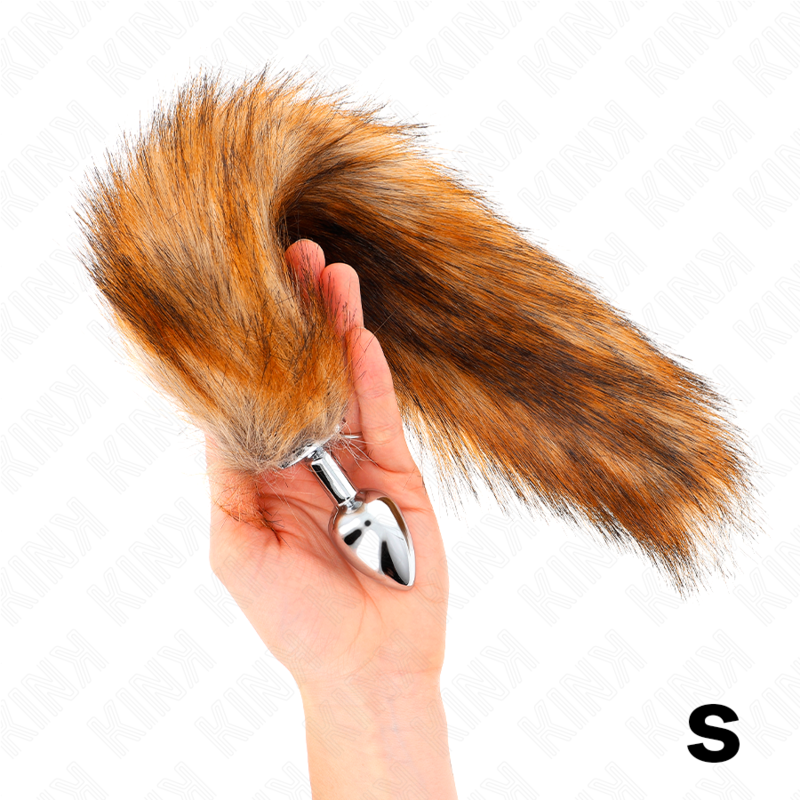 KINK - ANAL PLUG SIZE S 7 X 3 CM WITH SYNTHETIC TAIL 40 CM BROWN - NOCTURNA DESIRES
