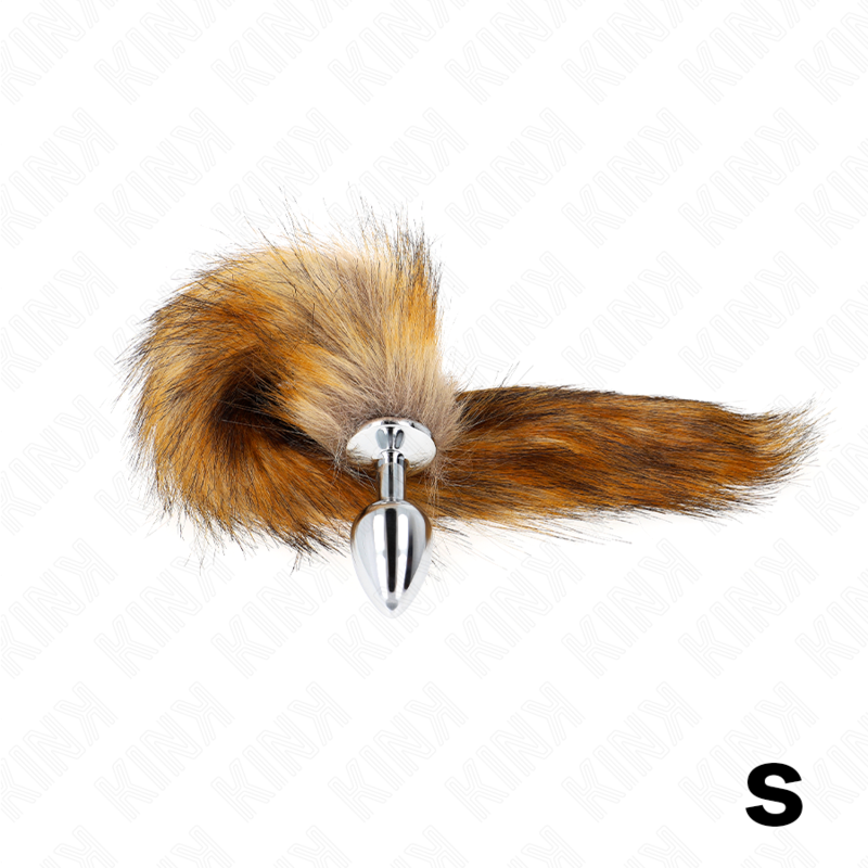 KINK - ANAL PLUG SIZE S 7 X 3 CM WITH SYNTHETIC TAIL 40 CM BROWN - NOCTURNA DESIRES