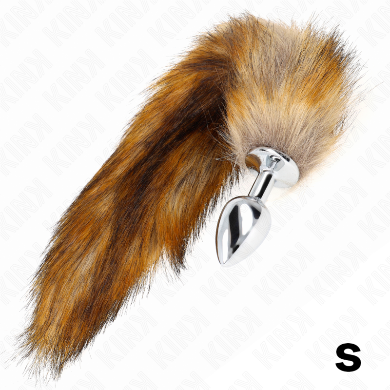 KINK - ANAL PLUG SIZE S 7 X 3 CM WITH SYNTHETIC TAIL 40 CM BROWN - NOCTURNA DESIRES