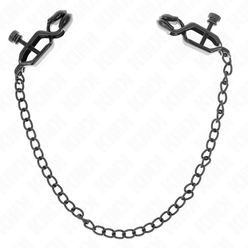 KINK - FLAT CHAIN NIPPLE CLAMPS BLACK 30 CM - NOCTURNA DESIRES