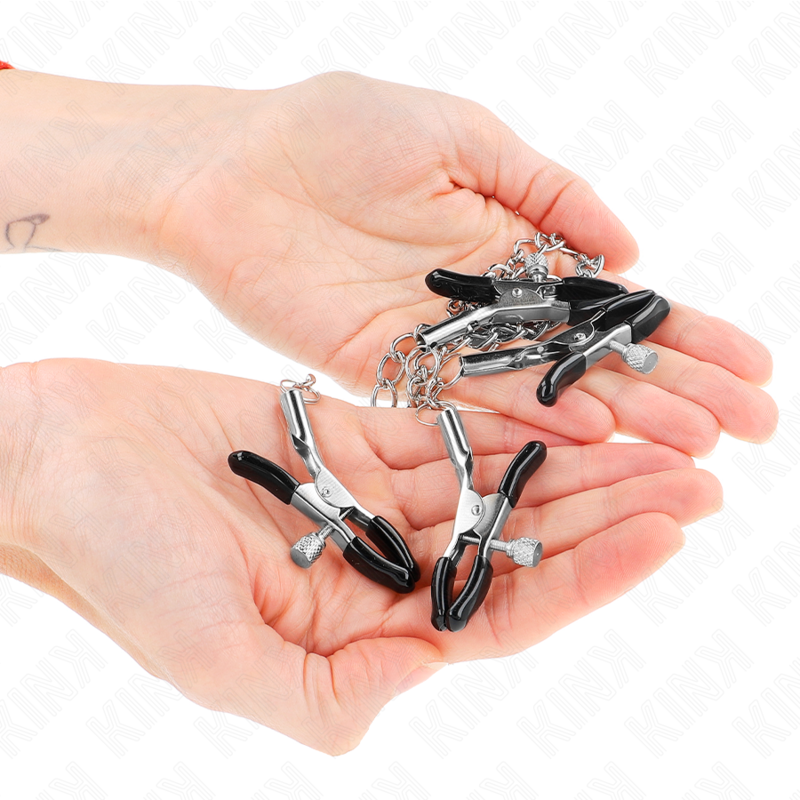 KINK - 4 NIPPLE AND CLIT CLAMPS ADJUSTABLE SILVER - NOCTURNA DESIRES