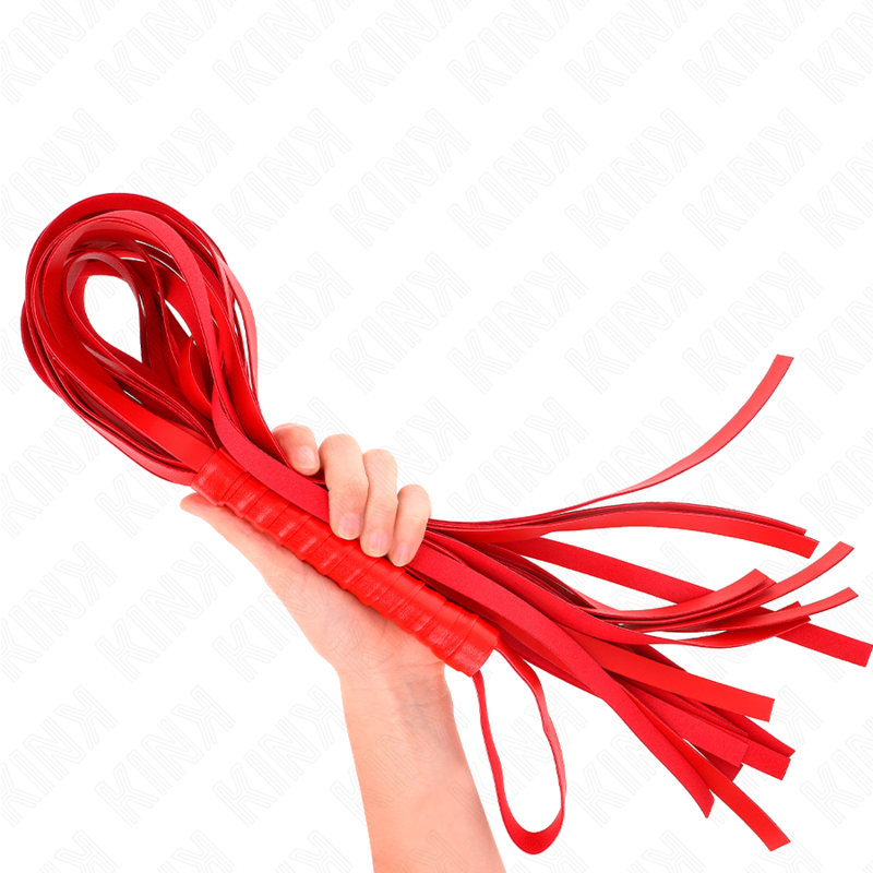 KINK - RED SHORT HANDLE LONG TAIL WHIP 70 CM - NOCTURNA DESIRES