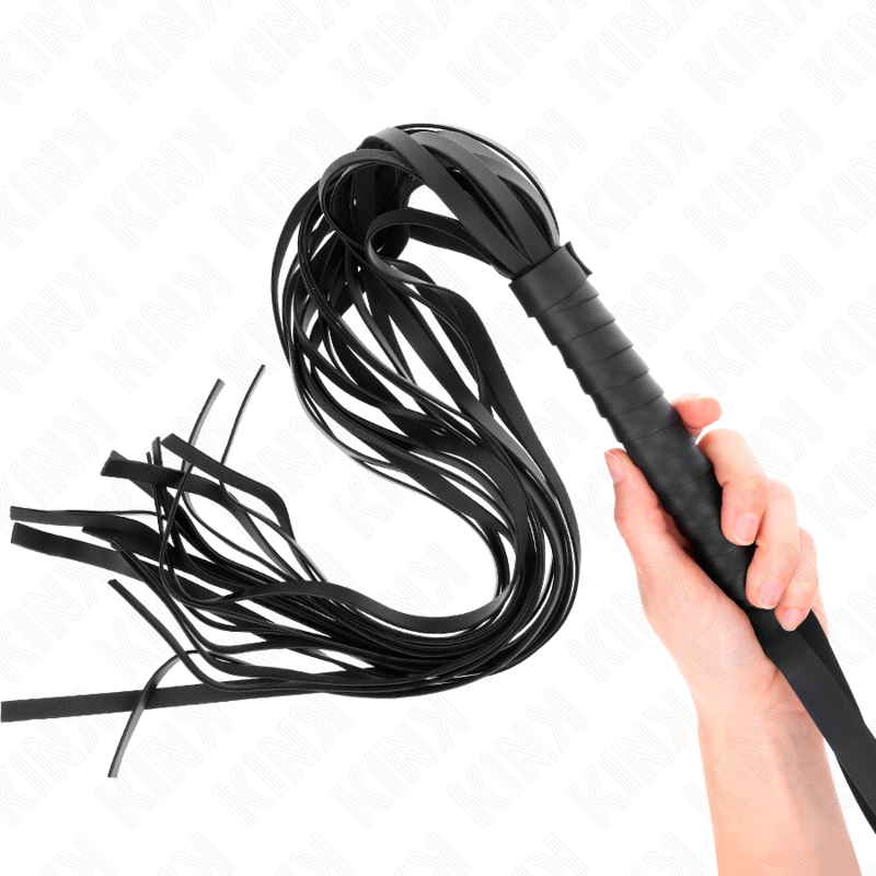 KINK - NEGRO SHORT HANDLE LONG TAIL WHIP 70 CM - NOCTURNA DESIRES