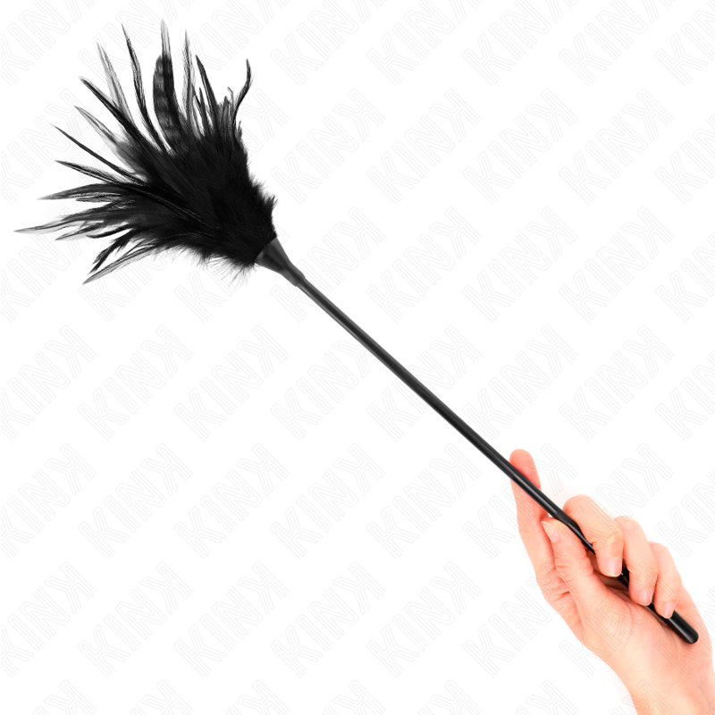 KINK - MULTIPLE BLACK TICKLE FEATHERS 45 CM - NOCTURNA DESIRES