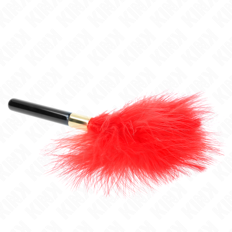 KINK - RED GOLD METAL TICKLE FEATHERS 18 CM - NOCTURNA DESIRES