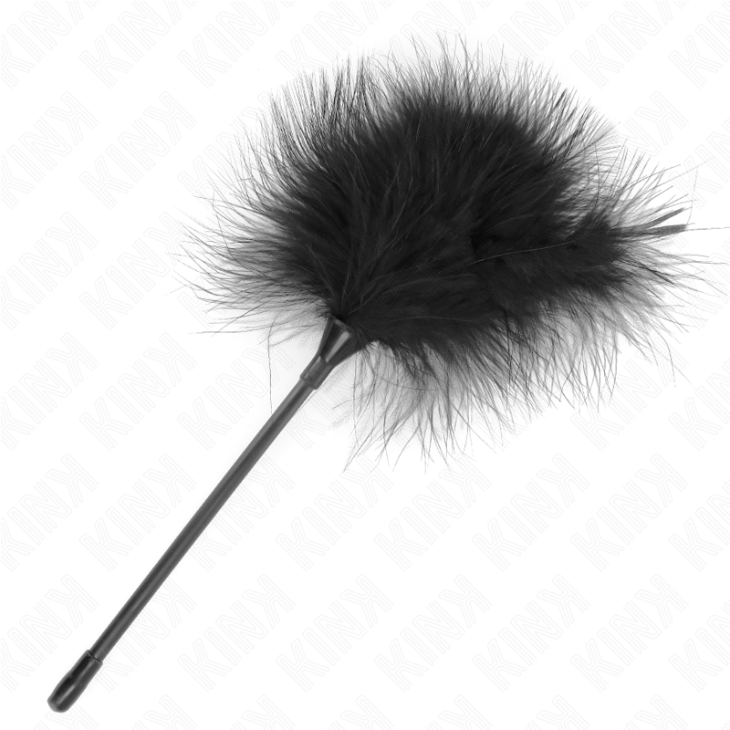 KINK - BLACK TICKLE FEATHERS USED FOR THE BONDAGE KIT 27 CM - NOCTURNA DESIRES