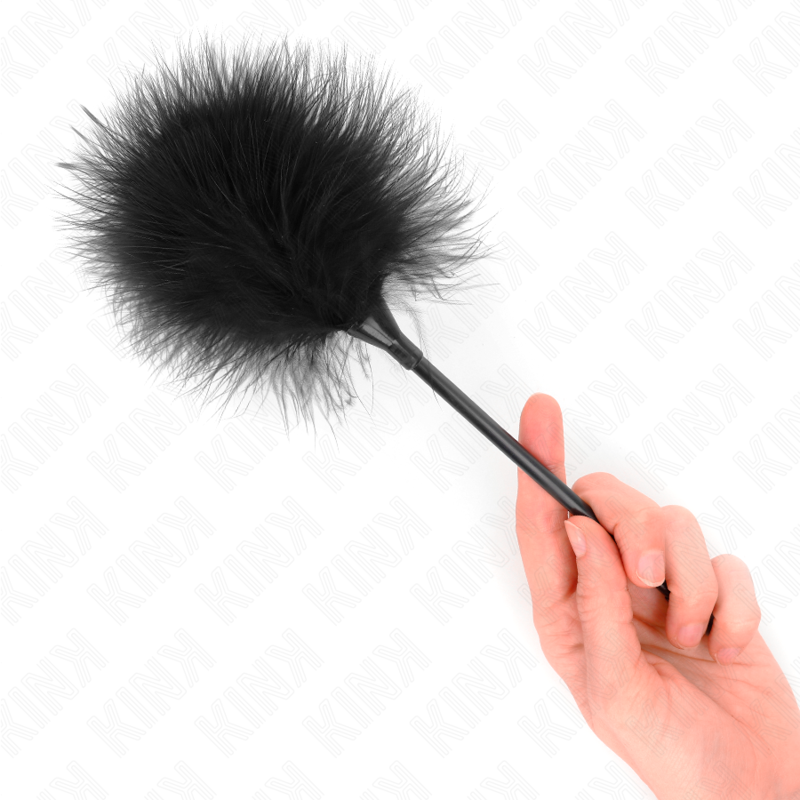 KINK - BLACK TICKLE FEATHERS USED FOR THE BONDAGE KIT 27 CM - NOCTURNA DESIRES
