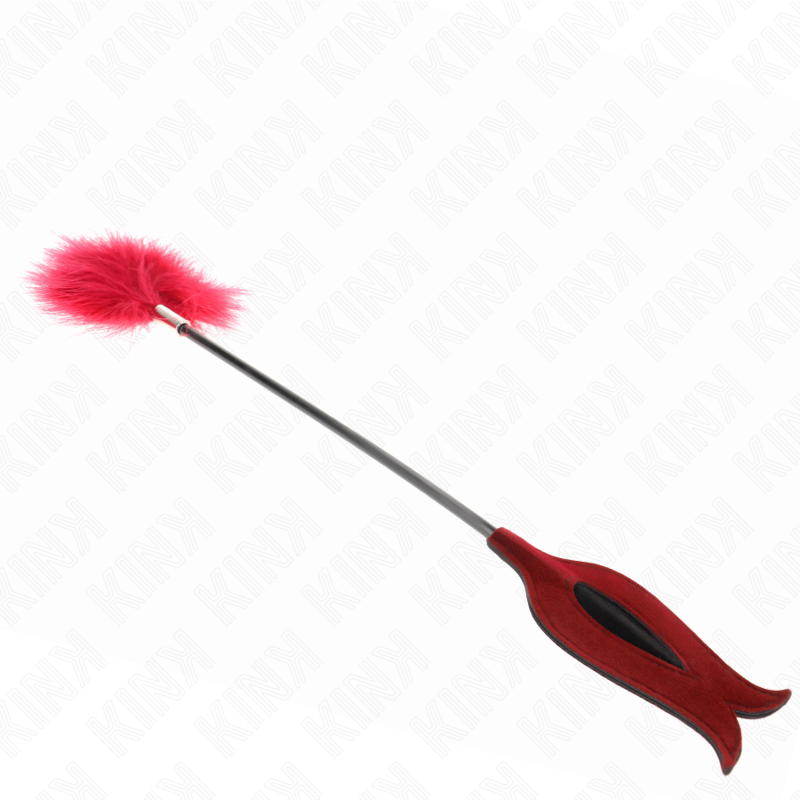 KINK - TICKLE FEATHERS WITH ROSE-SHAPED PADDLE 8 CM - NOCTURNA DESIRES