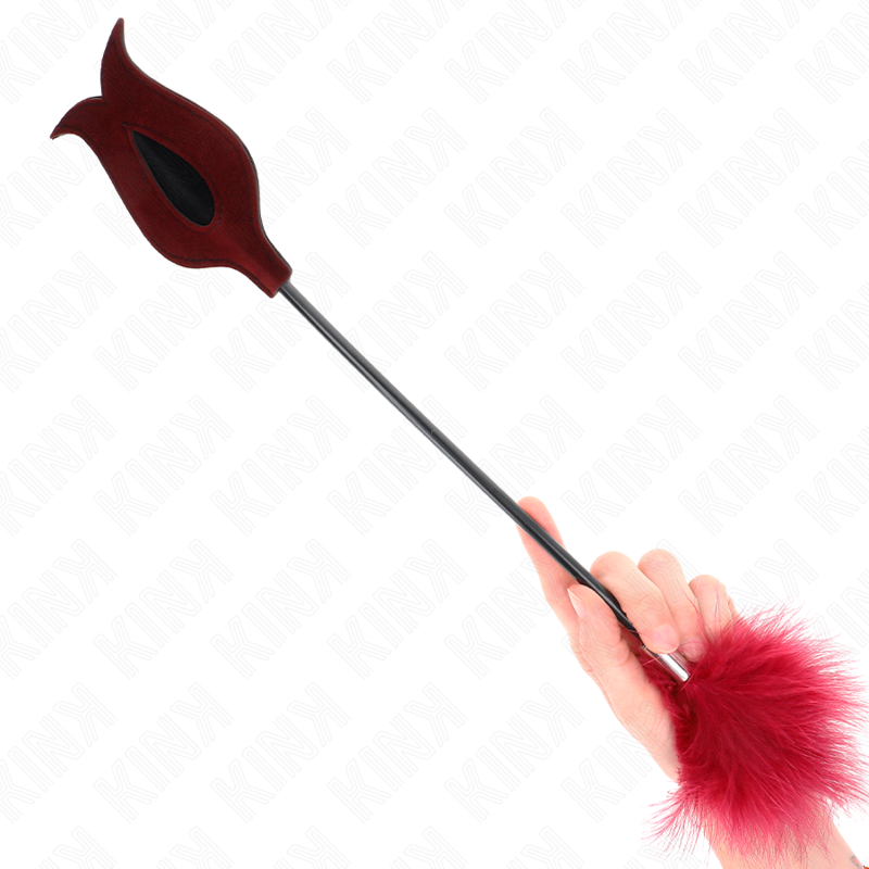 KINK - TICKLE FEATHERS WITH ROSE-SHAPED PADDLE 8 CM - NOCTURNA DESIRES