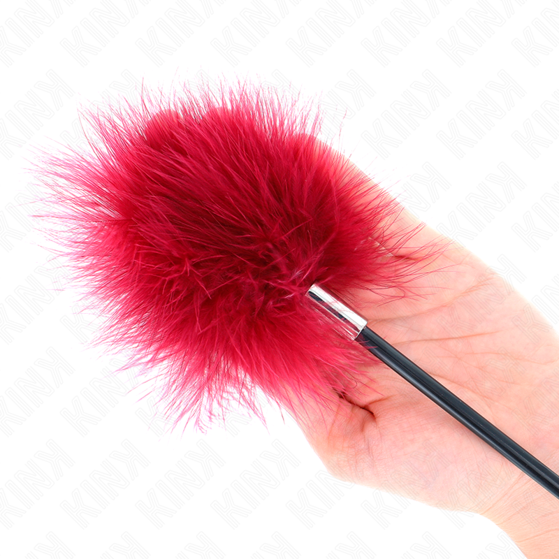 KINK - TICKLE FEATHERS WITH ROSE-SHAPED PADDLE 8 CM - NOCTURNA DESIRES