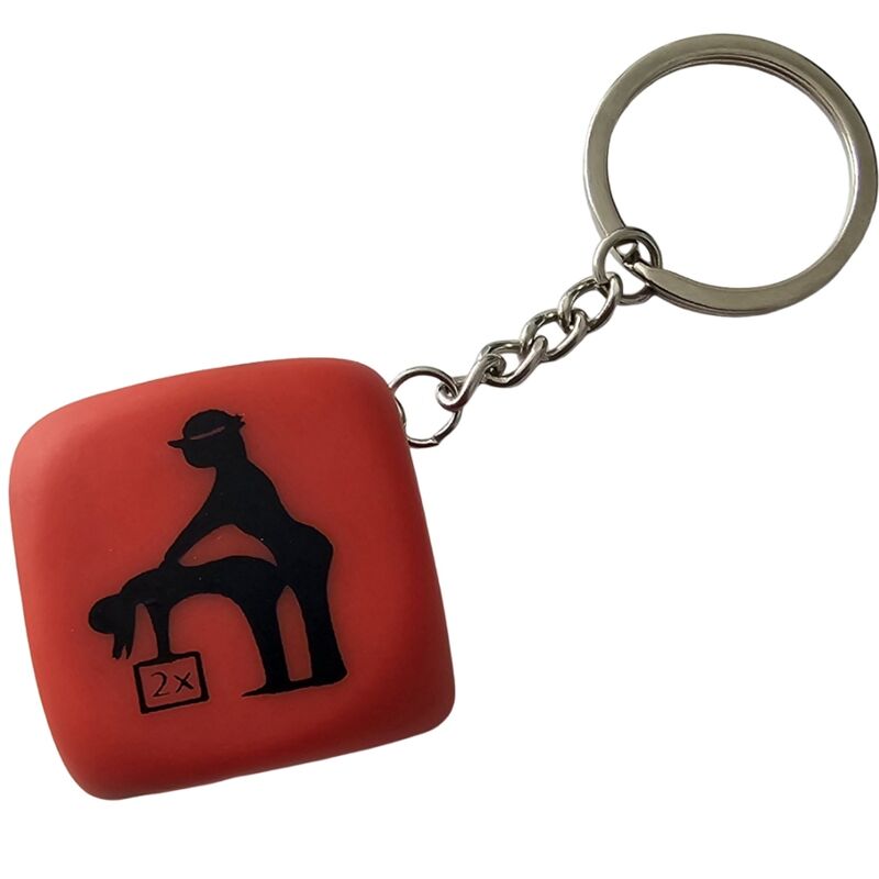 DIABLO PICANTE - RED DICE KEYCHAIN WITH POSES - NOCTURNA DESIRES