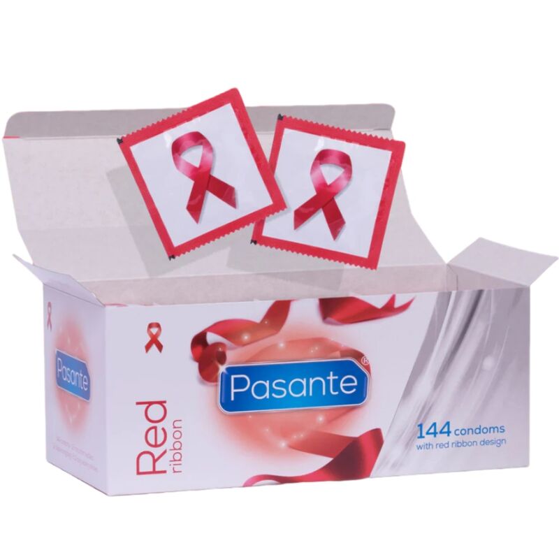 PASANTE - CONDOMS RED RIBBON 144 UNITS - NOCTURNA DESIRES