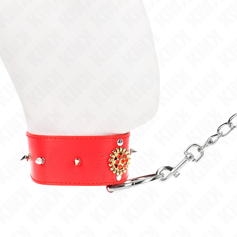 KINK - RED DIAMOND NECKLACE WITH BELT 65 CM AJDUSTABLE 35-51 CM X 7 CM - NOCTURNA DESIRES