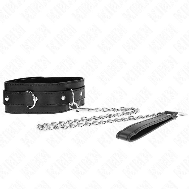 KINK - COLLAR WITH BELT 65 CM WITH STRAP BLACK 54 X 4.5 CM - NOCTURNA DESIRES