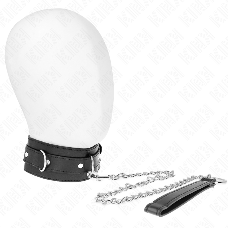 KINK - COLLAR WITH BELT 65 CM WITH STRAP BLACK 54 X 4.5 CM - NOCTURNA DESIRES