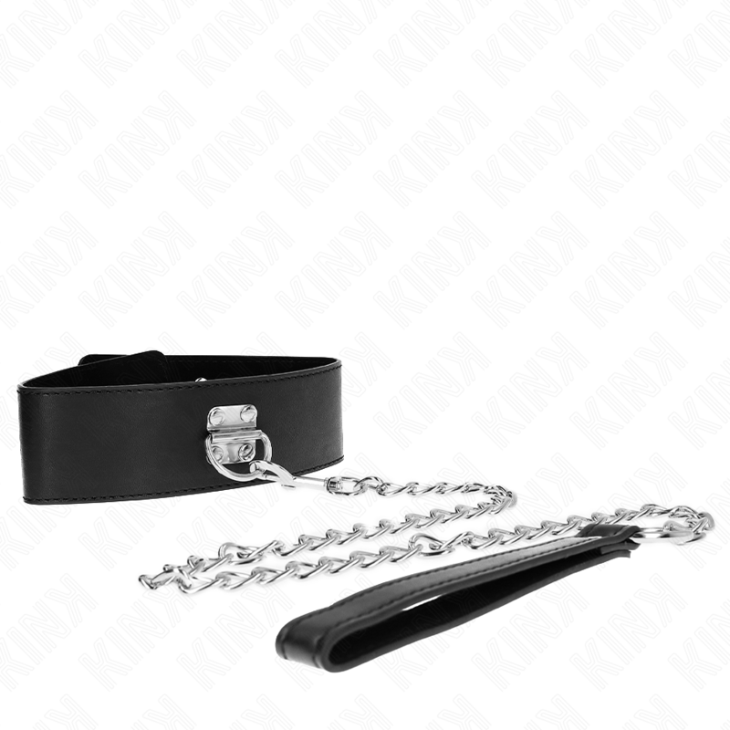 KINK - BASIC MODEL COLLAR WITH LEASH 65 CM MODEL 0 - NOCTURNA DESIRES