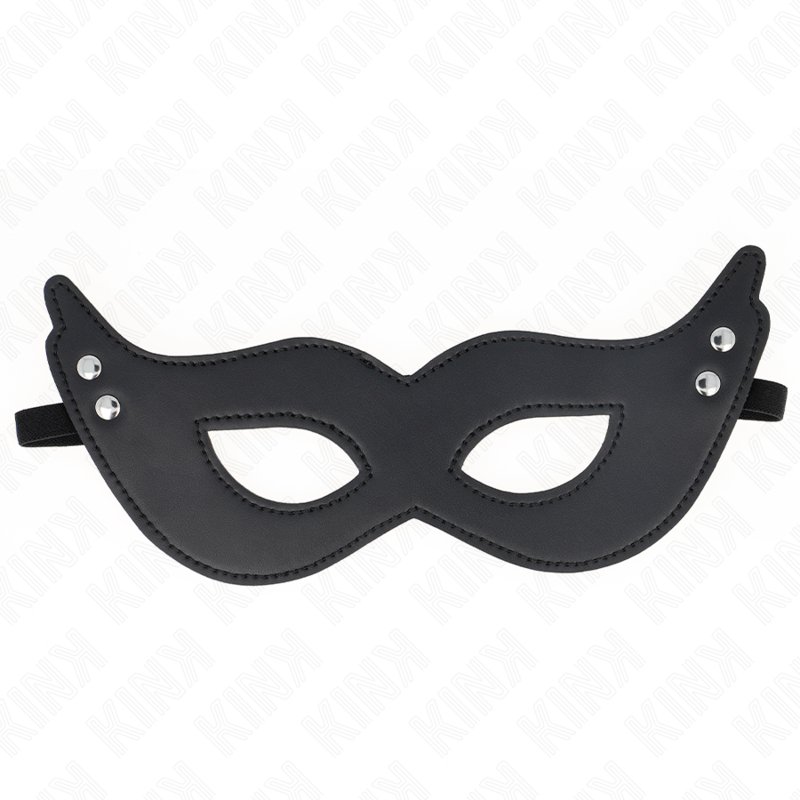 KINK - LEATHERETTE MASK WITH RIVETS MODEL 1 26 x 8 CM - NOCTURNA DESIRES