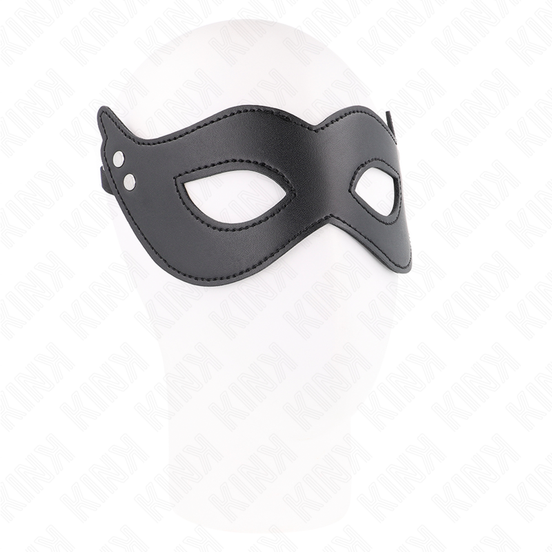KINK - LEATHERETTE MASK WITH RIVETS MODEL 1 26 x 8 CM - NOCTURNA DESIRES