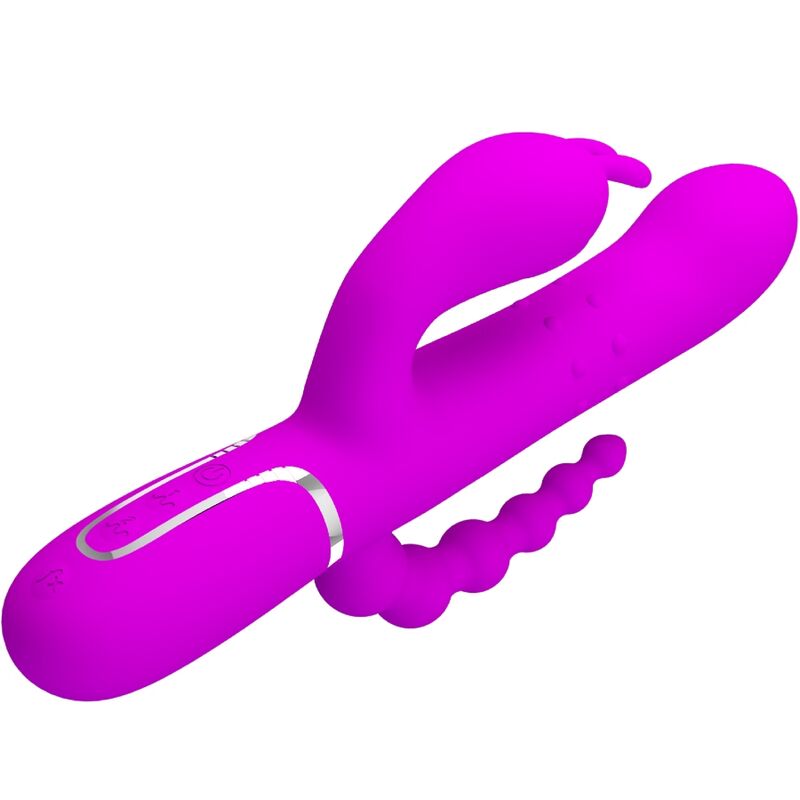 PRETTY LOVE - CAMMY TRIPLE VIBRATOR MULTIFUNCTION 4 IN 1 PINK - NOCTURNA DESIRES