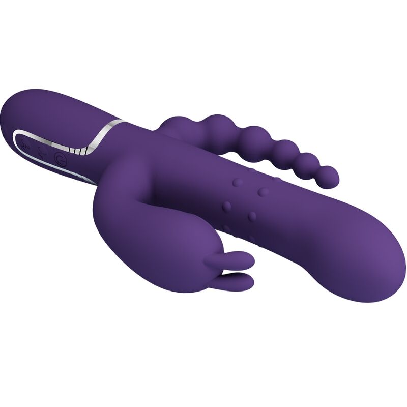 PRETTY LOVE - CAMMY TRIPLE VIBRATOR MULTIFUNCTION 4 IN 1 PURPLE - NOCTURNA DESIRES
