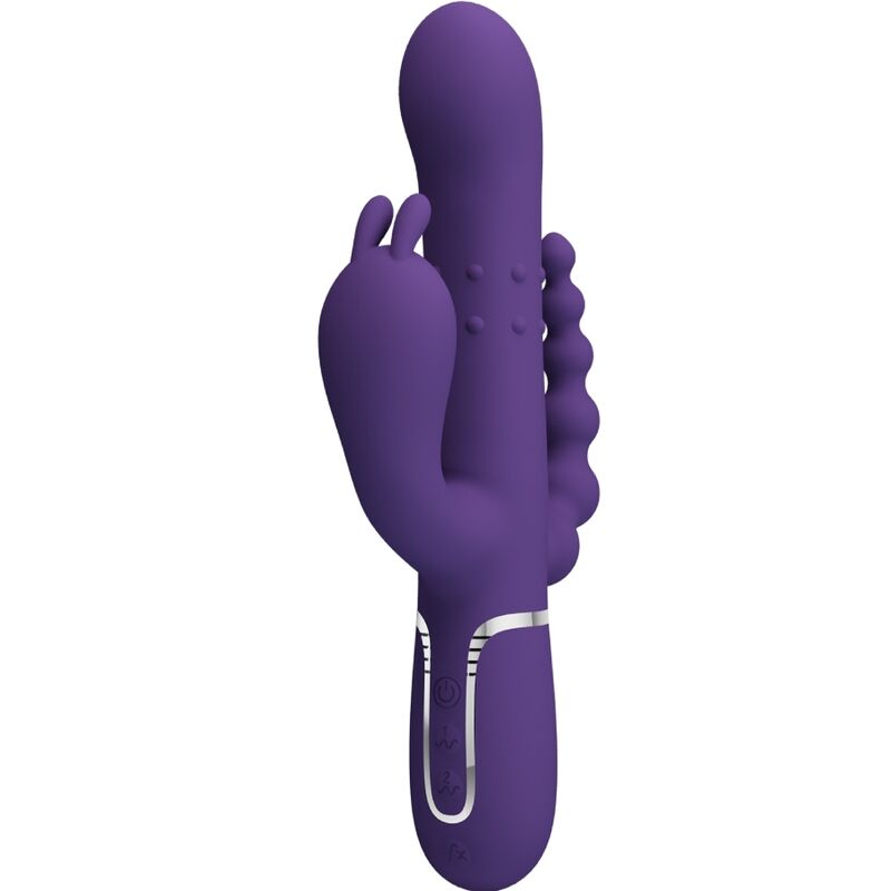 PRETTY LOVE - CAMMY TRIPLE VIBRATOR MULTIFUNCTION 4 IN 1 PURPLE - NOCTURNA DESIRES