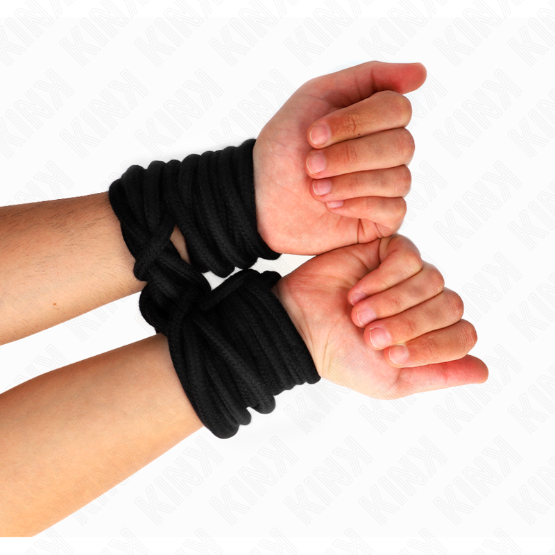 KINK - COTTON ROPE 5 METER BLACK - NOCTURNA DESIRES