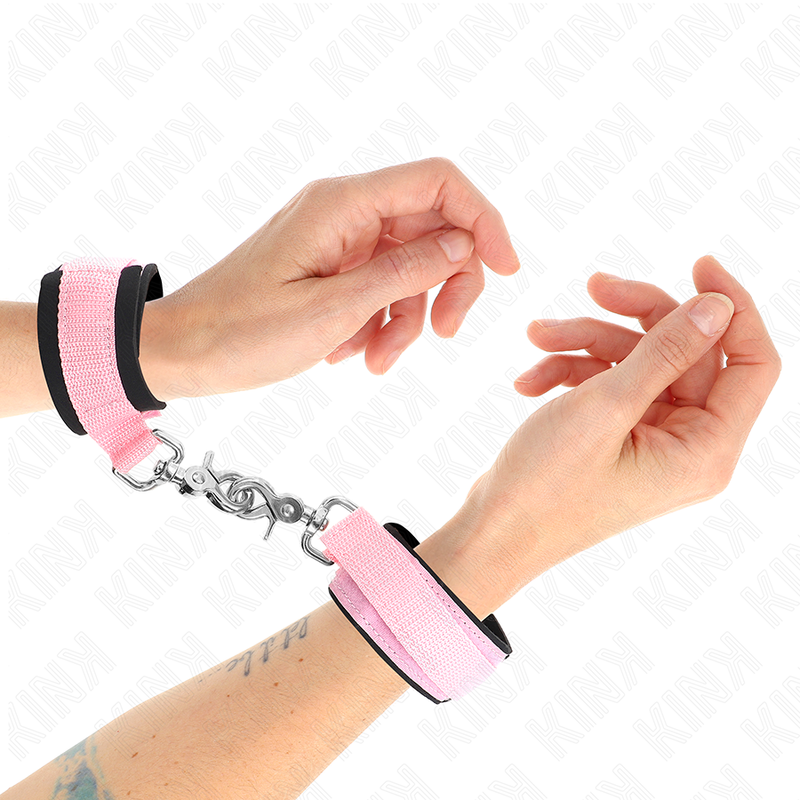 KINK - ADJUSTABLE NEOPRENE WRIST RESTRAINTS PINK ADJUSTABLE 22-34 CM - NOCTURNA DESIRES