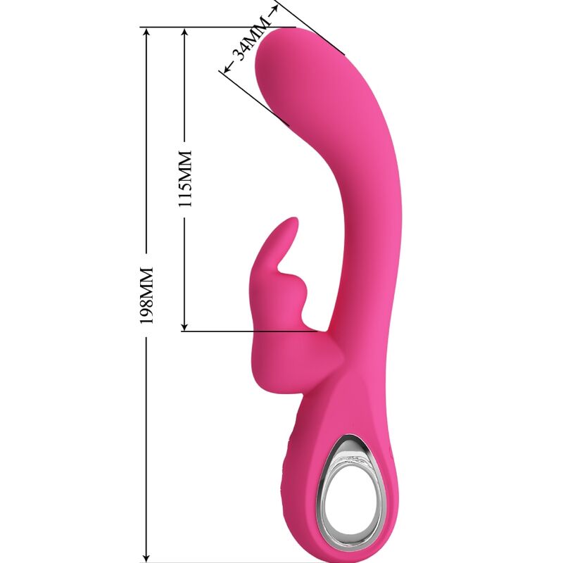 PRETTY LOVE - NOVAK RABBIT VIBRATOR 12 VIBRATIONS PINK - NOCTURNA DESIRES