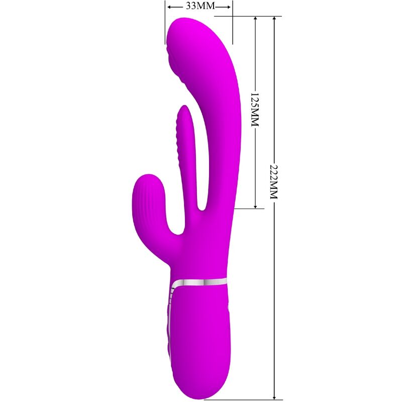 PRETTY LOVE - SHANIA TRIPLE RABBIT VIBRATOR MULTIFUNCTION PINK - NOCTURNA DESIRES